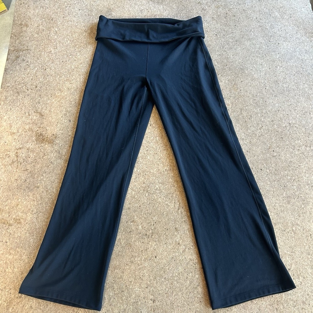 Nike Dri-FIT Women's Black Pull-On Flared Pants Size L Solid Yoga Activewear